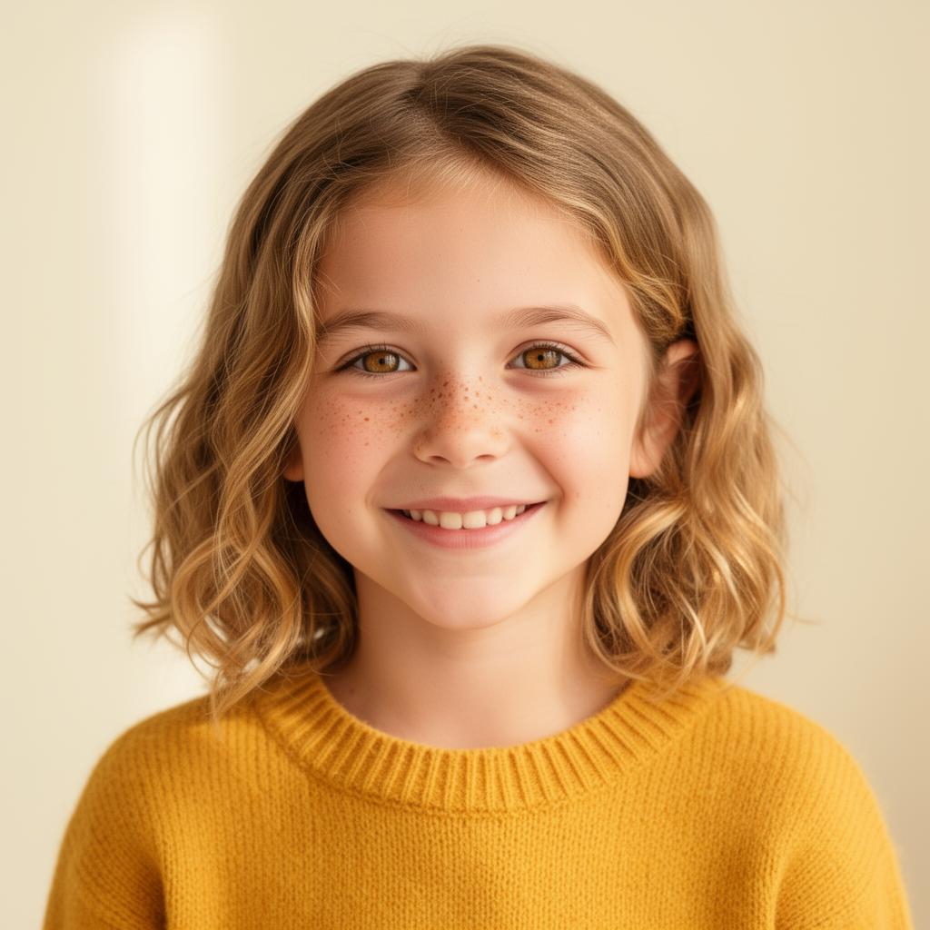 Real photo of a girl, uploaded by a parent